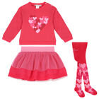 Girls Pink Hearts Skirt Set, 1, hi-res