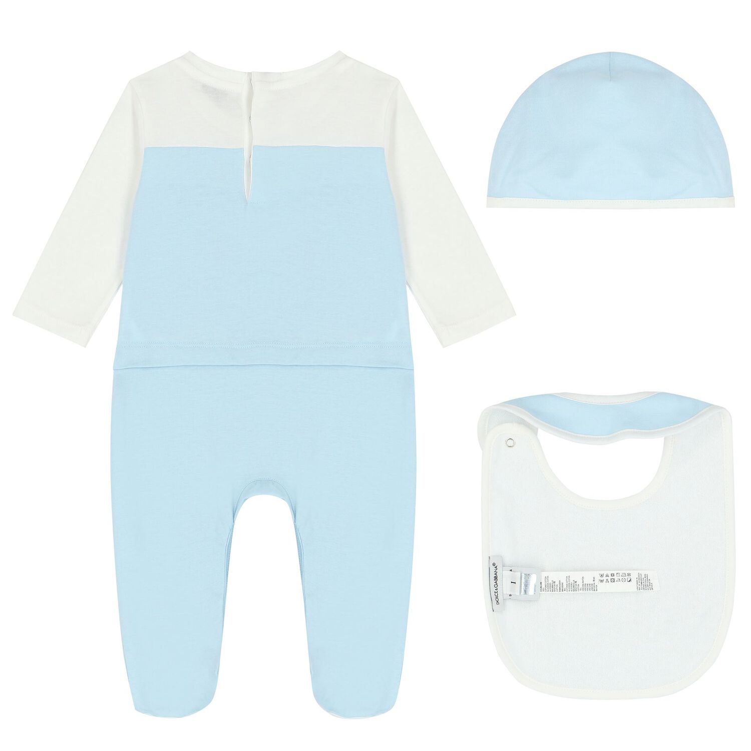 Baby Boys Blue & White Logo Babygrow Gift Set, 1, hi-res