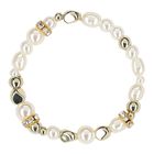 Girls White & Gold Beaded Bracelets (4 Pack), 2, hi-res
