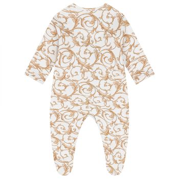 White & Gold Babygrow