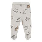 Baby Boys Grey Dinosaur 2 Piece Babygrow, 1, hi-res