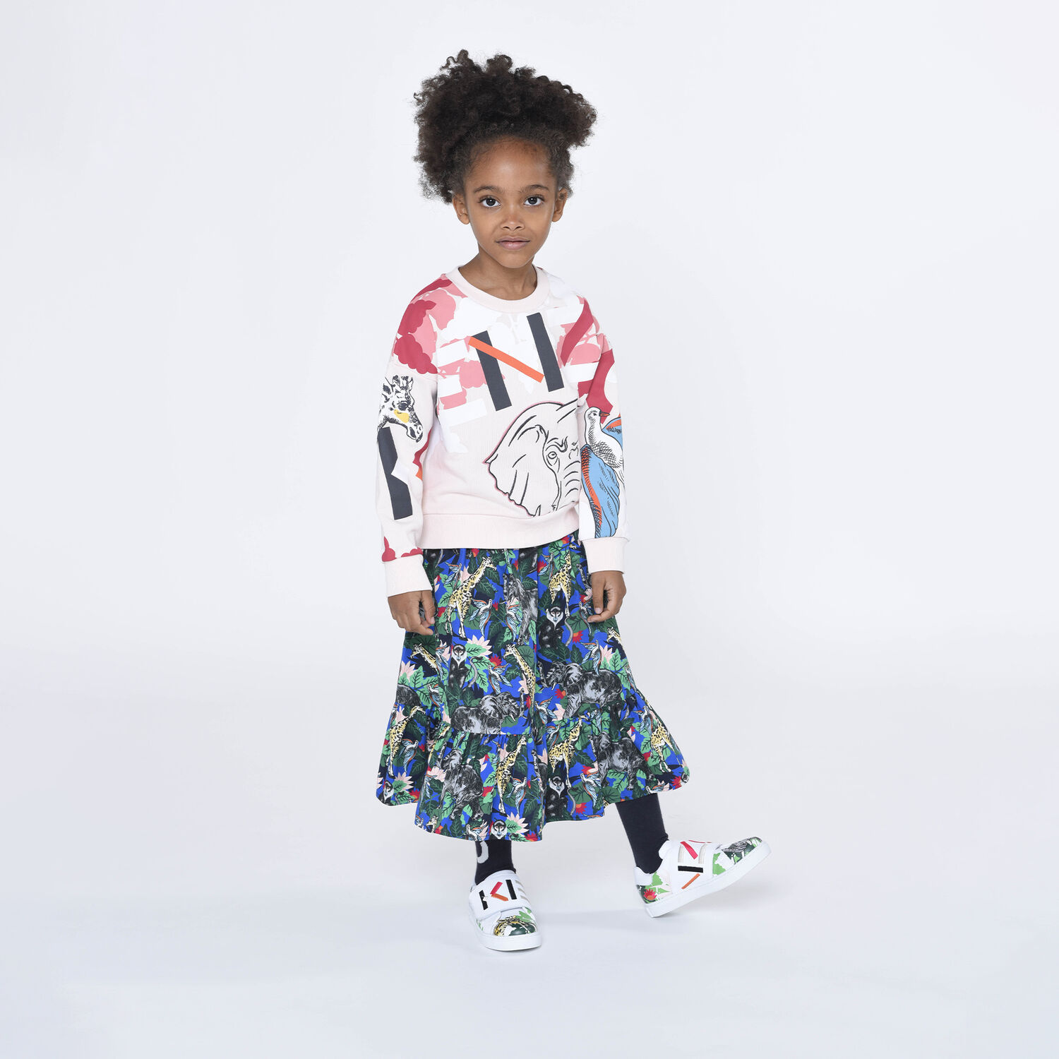 Girls Pink Logo Sweatshirt, 1, hi-res