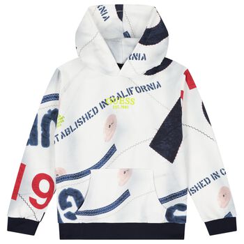 Boys Multi-Coloured Logo Hooded Top