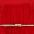 Girls Red Tiered Tulle Dress, 1, hi-res