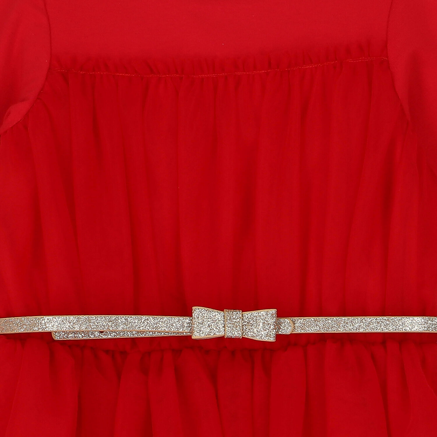 Girls Red Tiered Tulle Dress, 1, hi-res image number null