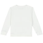Younger Girls White Logo Sweatshirt, 1, hi-res