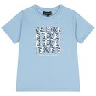 Boys White & Blue T-Shirts ( 2 Pack ), 2, hi-res