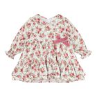 Baby Girls Ivory & Pink Floral Dress, 1, hi-res