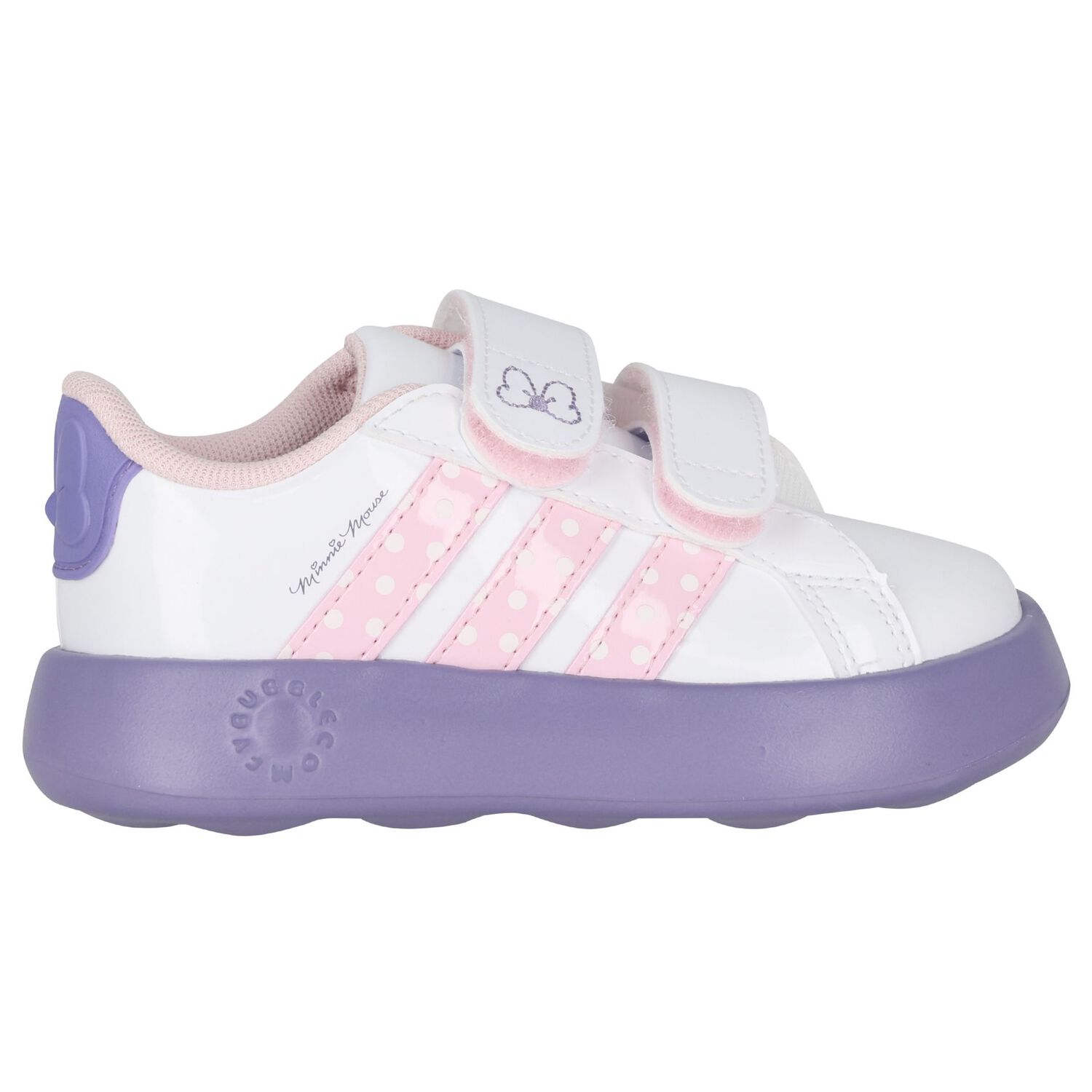 Girls White & Purple Minnie Mouse Disney Grand Court Trainers, 1, hi-res