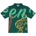 Boys Green Logo Polo Shirt, 1, hi-res