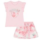 Baby Girls Pink Logo Skirt Set, 1, hi-res