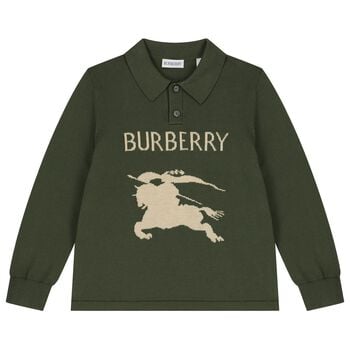Boys Green Knight Logo Polo Shirt