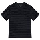 Boys Navy Blue Logo T-Shirt, 1, hi-res