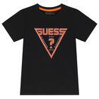 Boys Black Logo T-Shirt, 2, hi-res