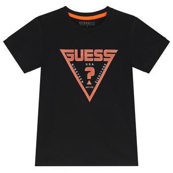 Boys Black Logo T-Shirt