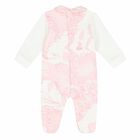 Girls Pink & Ivory Geo Map Babygrow, 1, hi-res