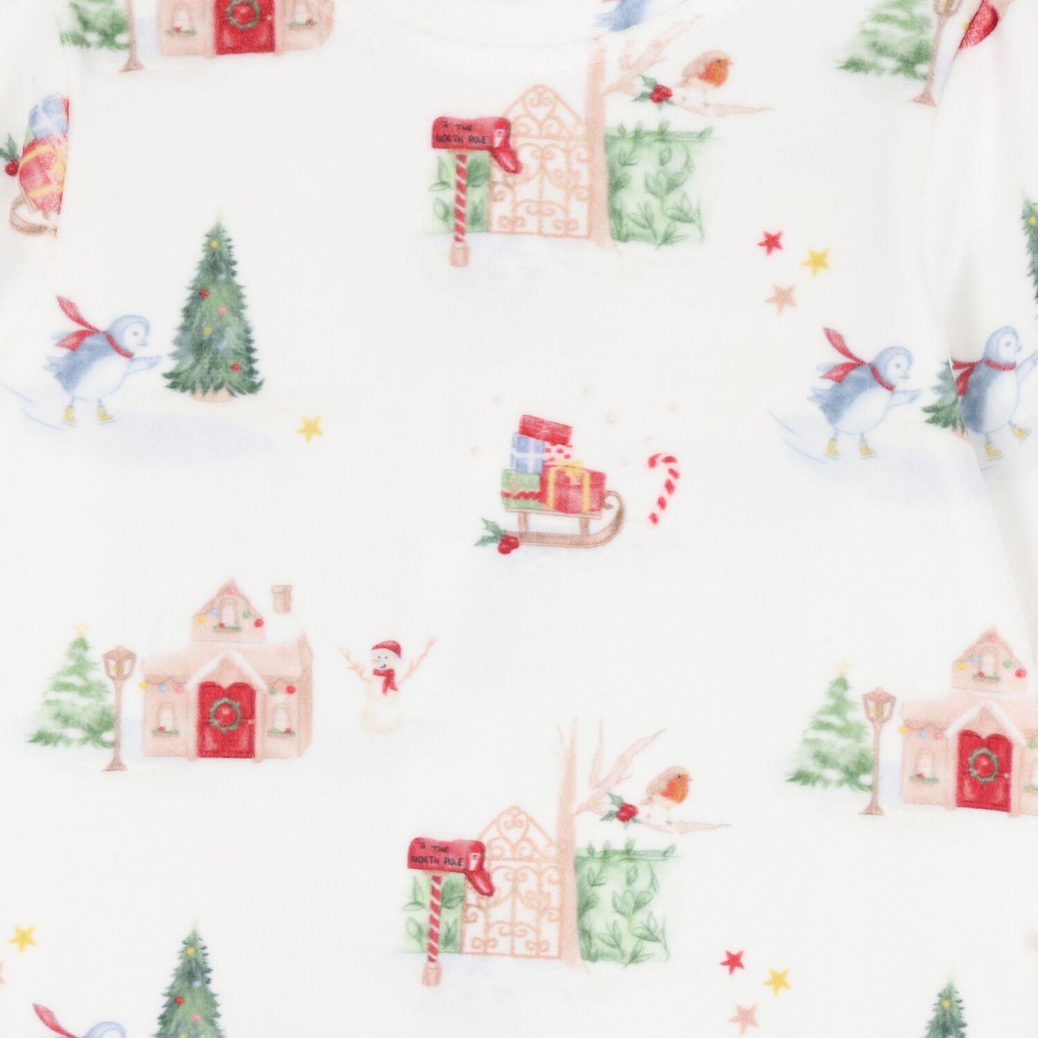 Baby Boys Ivory Christmas Babygrow, 1, hi-res