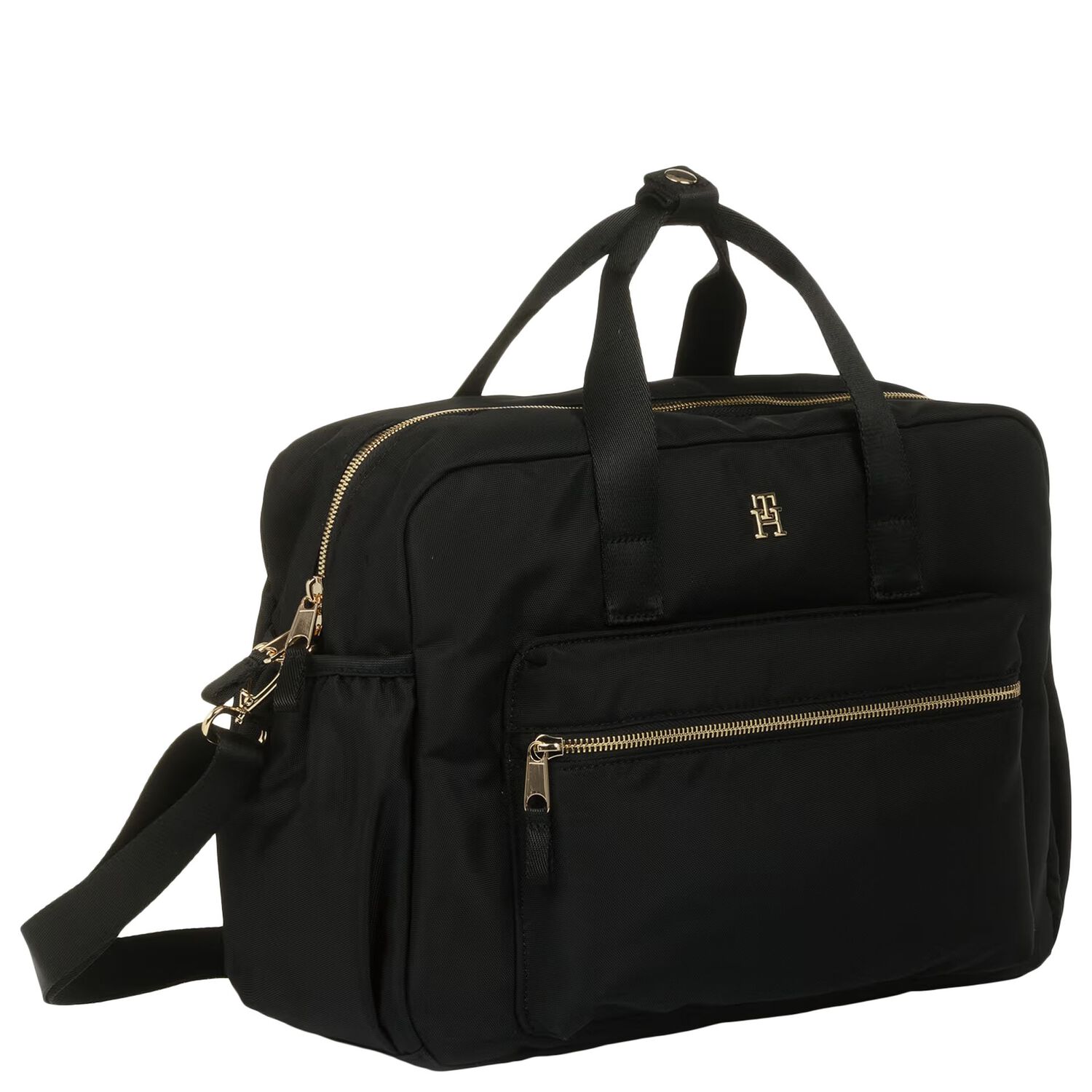 Black Logo Baby Changing Bag, 2, hi-res