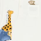 Younger Boys Ivory Animals Polo Shirt, 1, hi-res