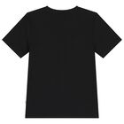Boys Black Logo T-Shirt, 1, hi-res