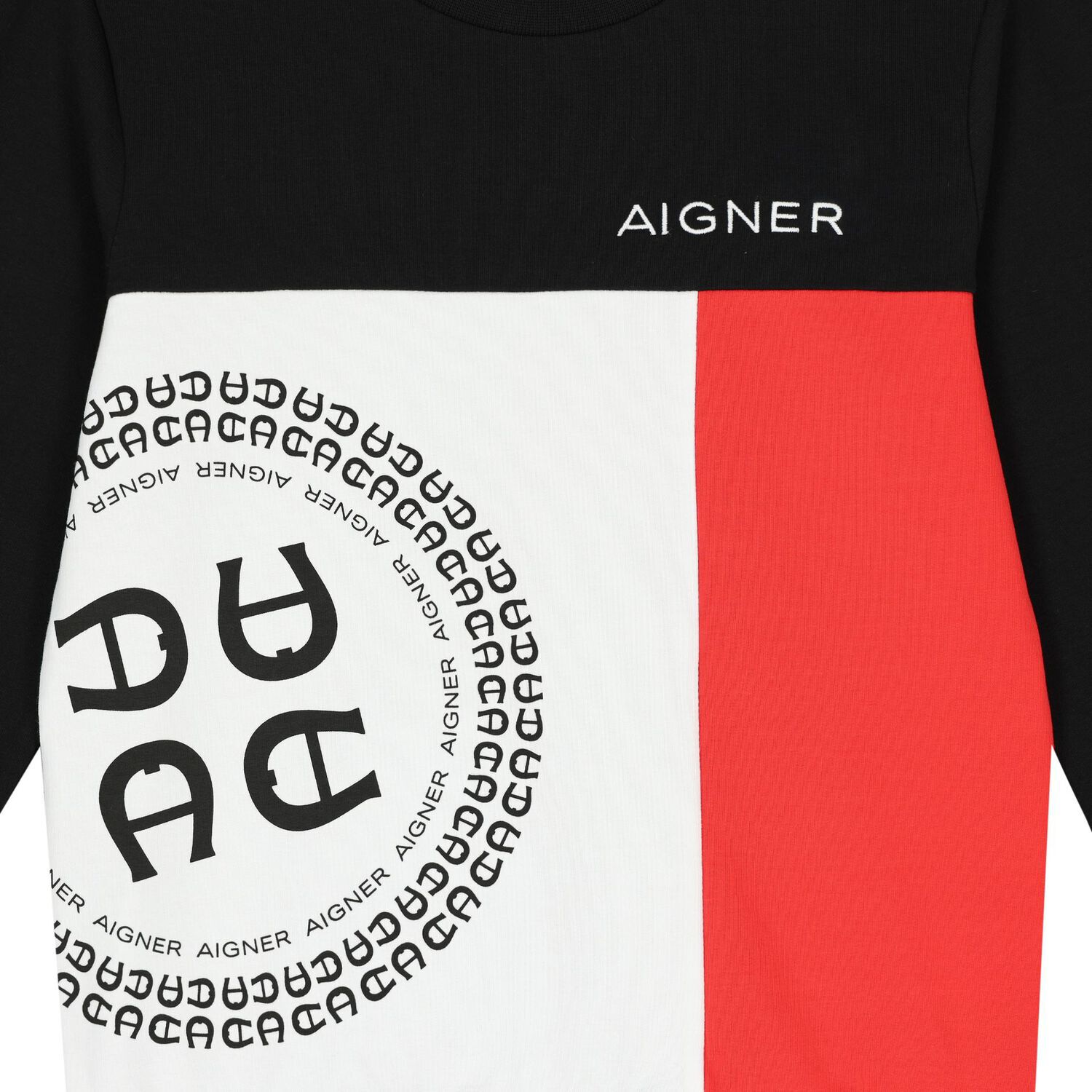 Boys Black, White & Red Logo Sweatshirt, 1, hi-res