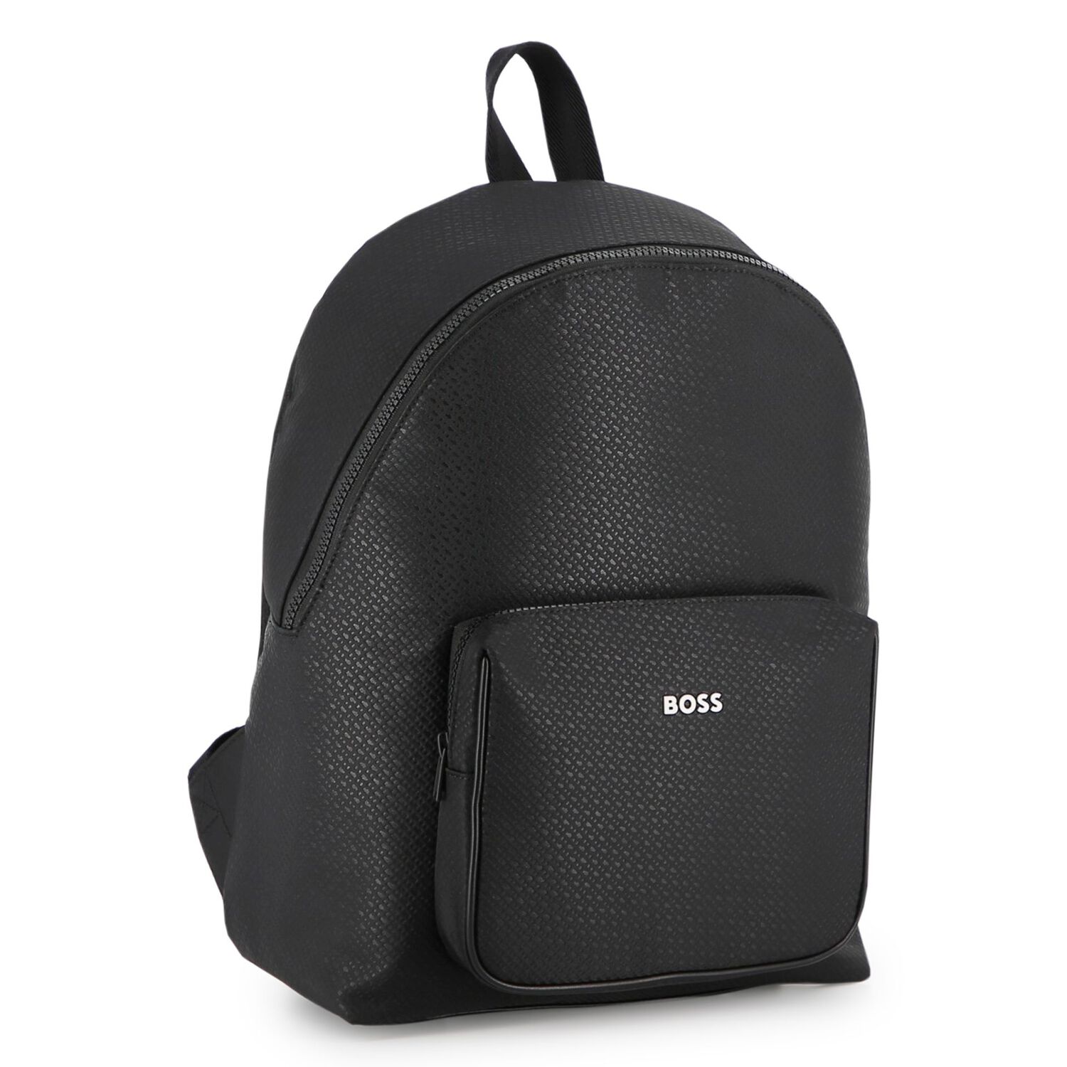 Boys Black Logo Backpack, 1, hi-res