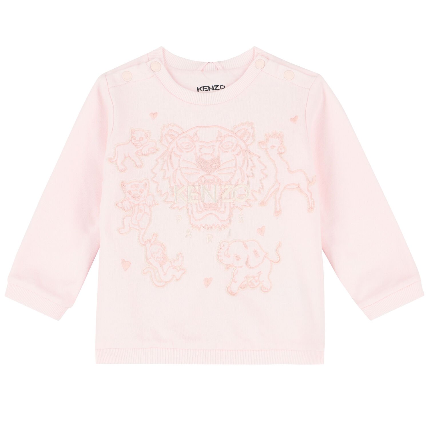 KENZO KIDS Younger Girls Pink Tiger Sweatshirt Junior Couture UK