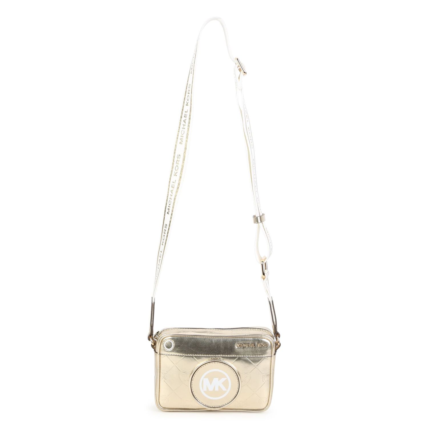 Girls Gold Logo Shoulder Bag, 1, hi-res