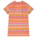 Girls Pink & Orange Zig Zag Dress, 1, hi-res