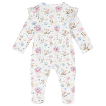 Baby Girls White Azalia Babygrow