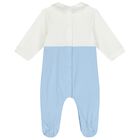 Baby Boys White & Blue Babygrows ( 2-Pack ), 1, hi-res
