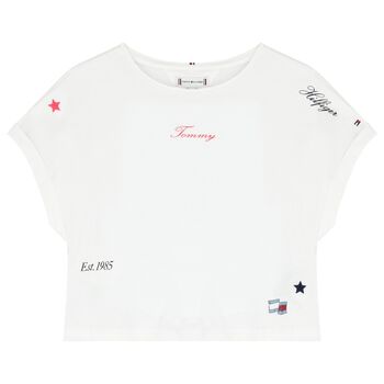 Girls White Logo T-Shirt