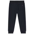 Younger Boys Navy Blue Logo Tracksuit, 1, hi-res