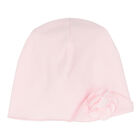 Baby Girls Pink Flower Hat, 1, hi-res