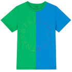 Girls Green & Blue Logo T-Shirt, 1, hi-res