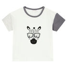 Baby Boys Grey & White Tracksuit (3 Piece), 1, hi-res