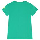 Boys Green Cotton Logo T-Shirt, 1, hi-res