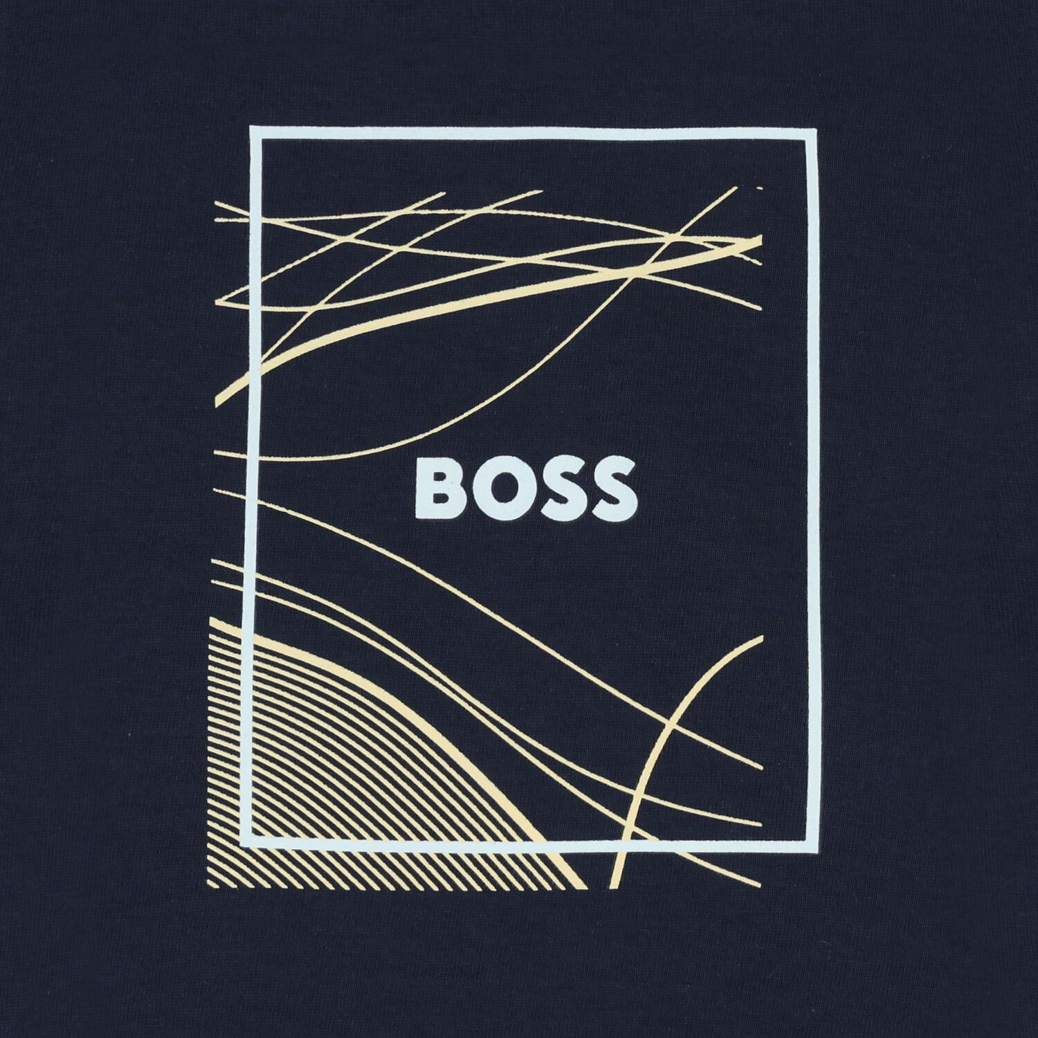 Younger Boys Navy Blue Logo T-Shirt, 1, hi-res