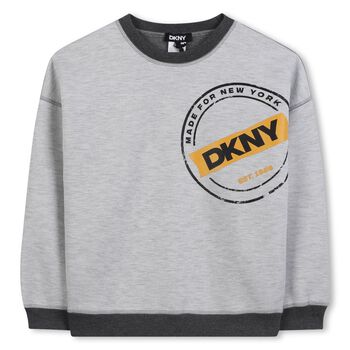 Boys Grey Logo Reversible Sweatshirt 
