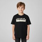 Boys Black Logo T-Shirt, 1, hi-res