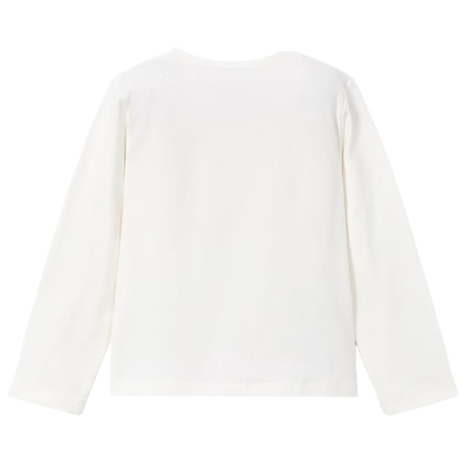 Girls White Dolls Long Sleeve Top, 3, hi-res