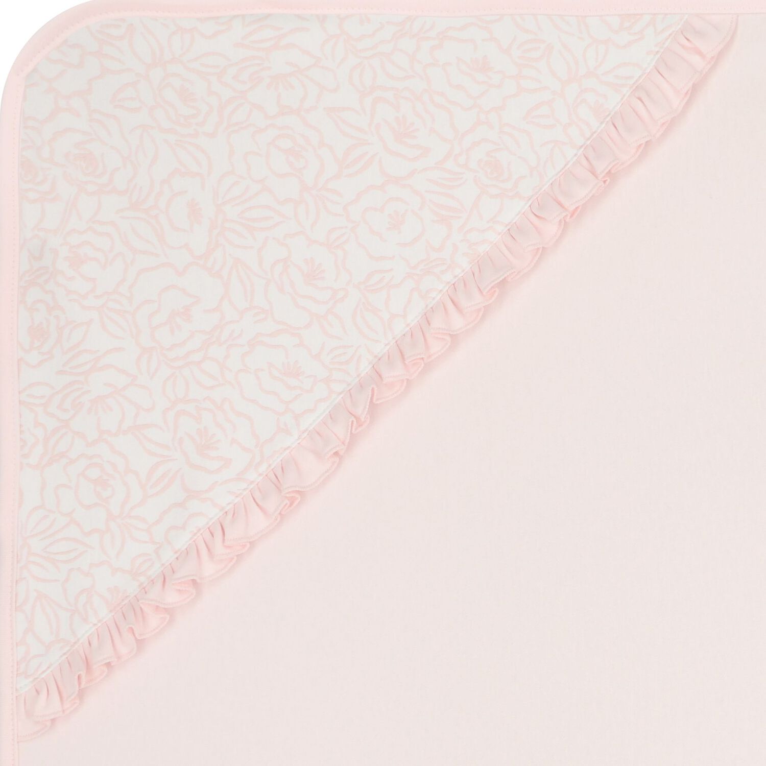 Baby Gilrs Pink Floral Blanket & Hat Set, 1, hi-res image number null