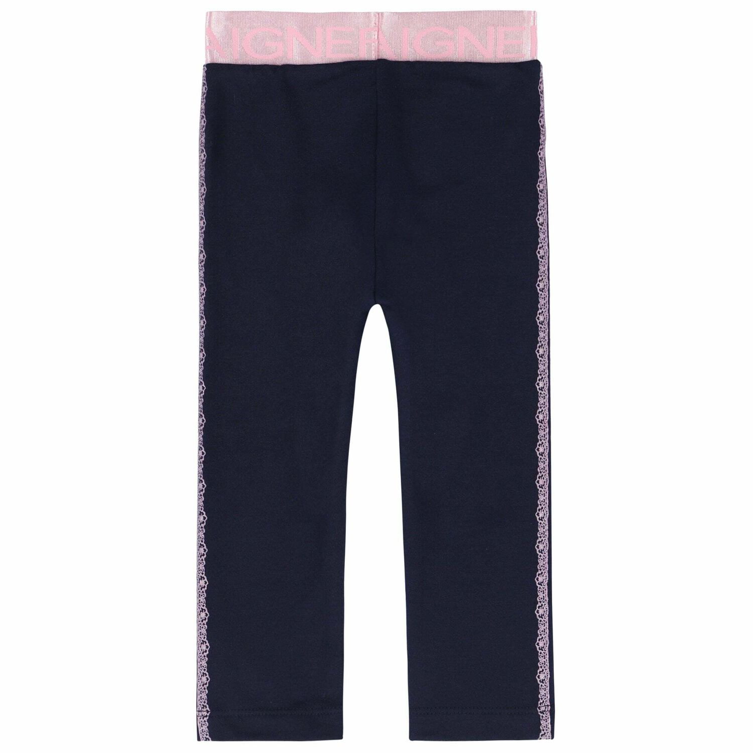 Younger Girls Navy Leggings, 2, hi-res