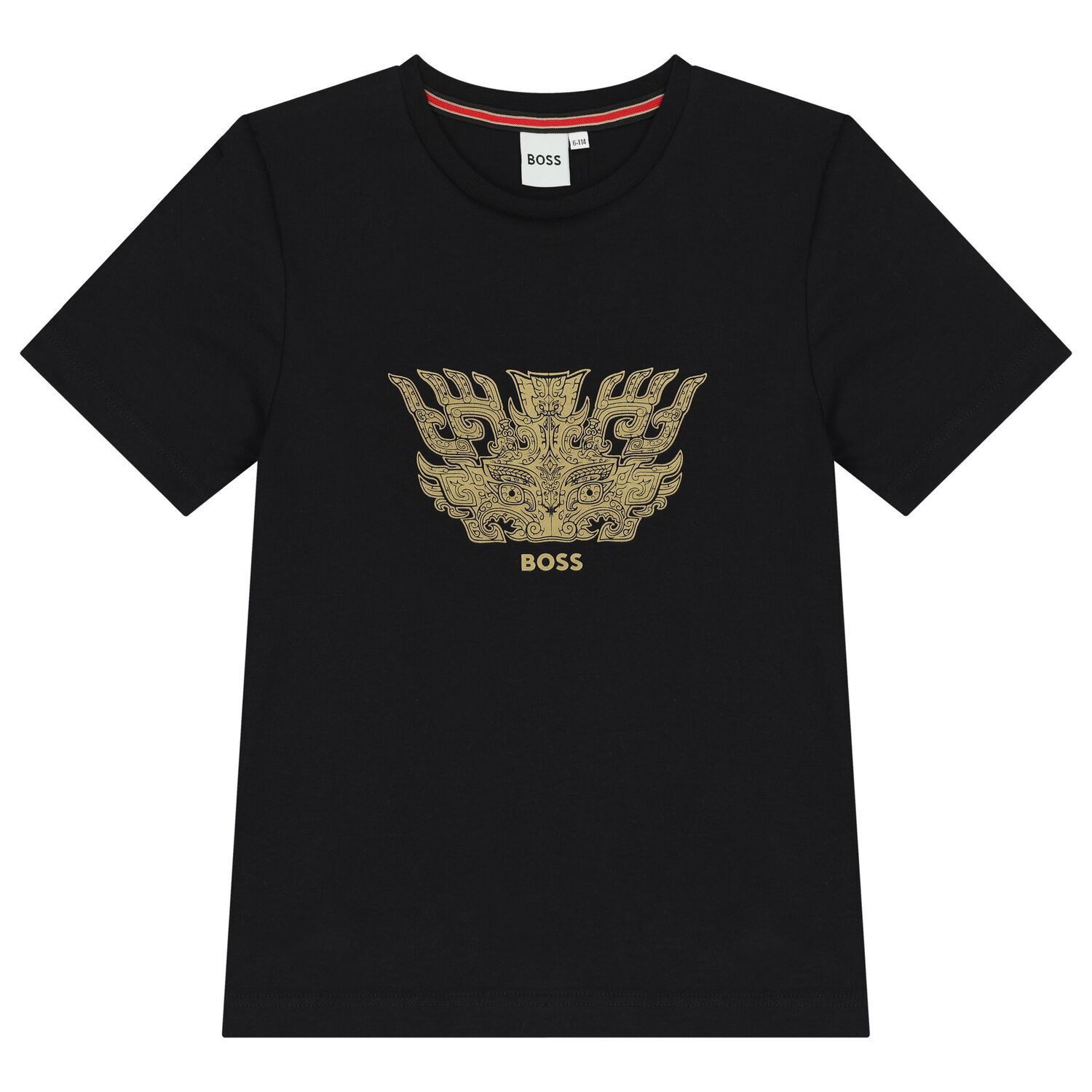 Boys Black Dragon Logo T-Shirt, 1, hi-res image number null