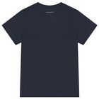 Boys Navy Blue Logo T-Shirt, 1, hi-res