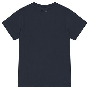 Boys Navy Blue Logo T-Shirt