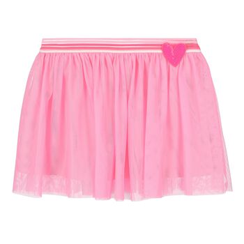 Girls Pink Heart Skirt