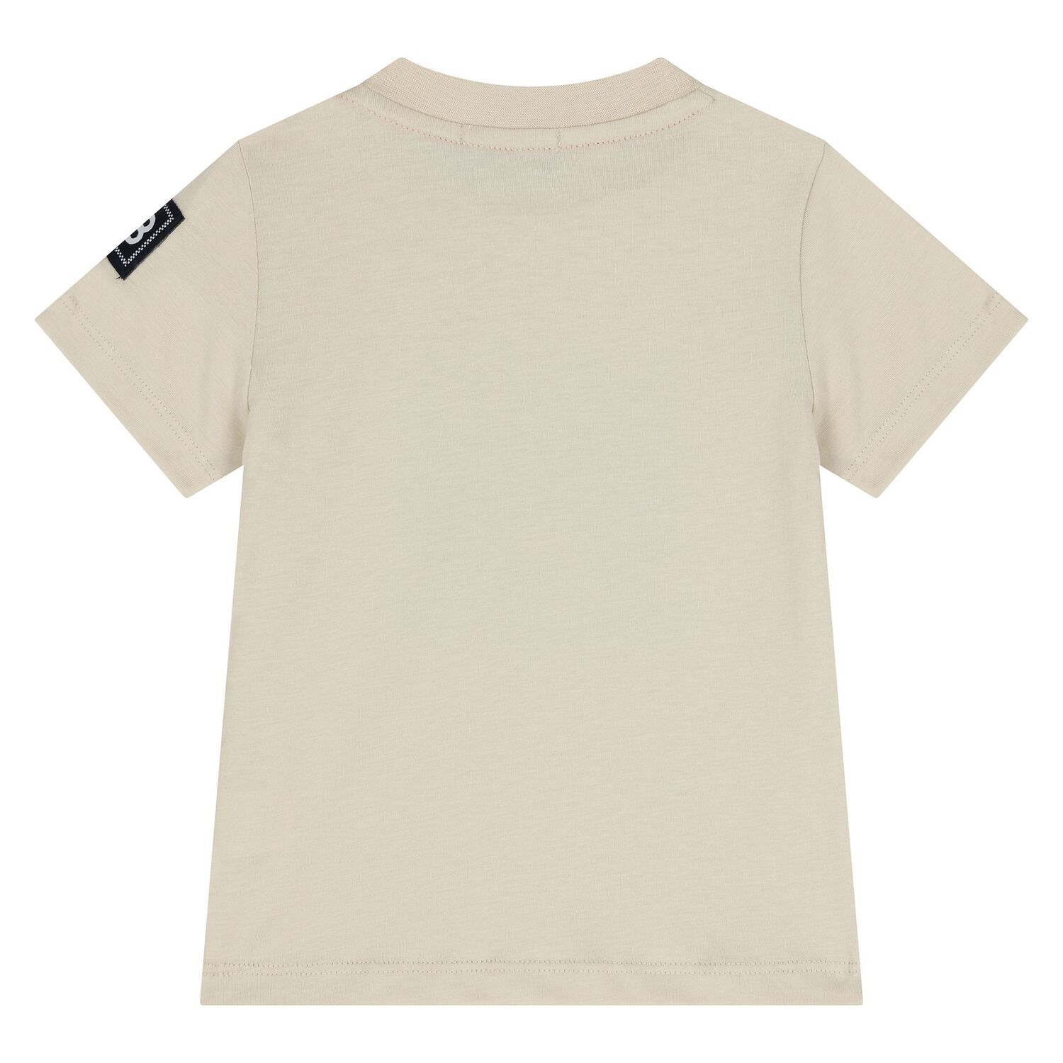 Younger Boys Beige Logo T-Shirt, 1, hi-res