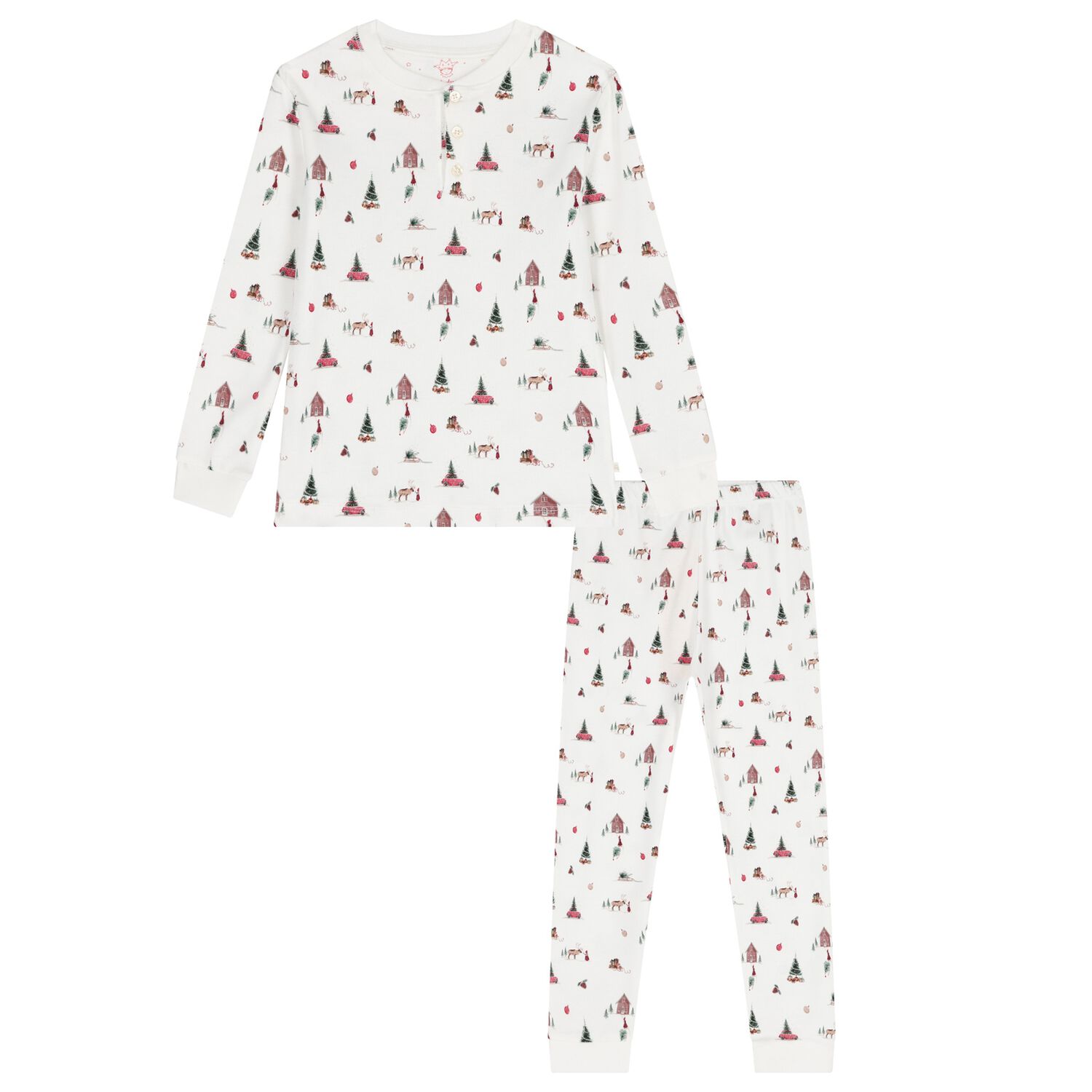 Ivory Christmas Tree Pyjamas , 1, hi-res image number null