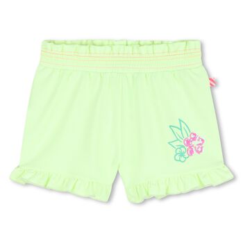 Girls Green Floral Shorts